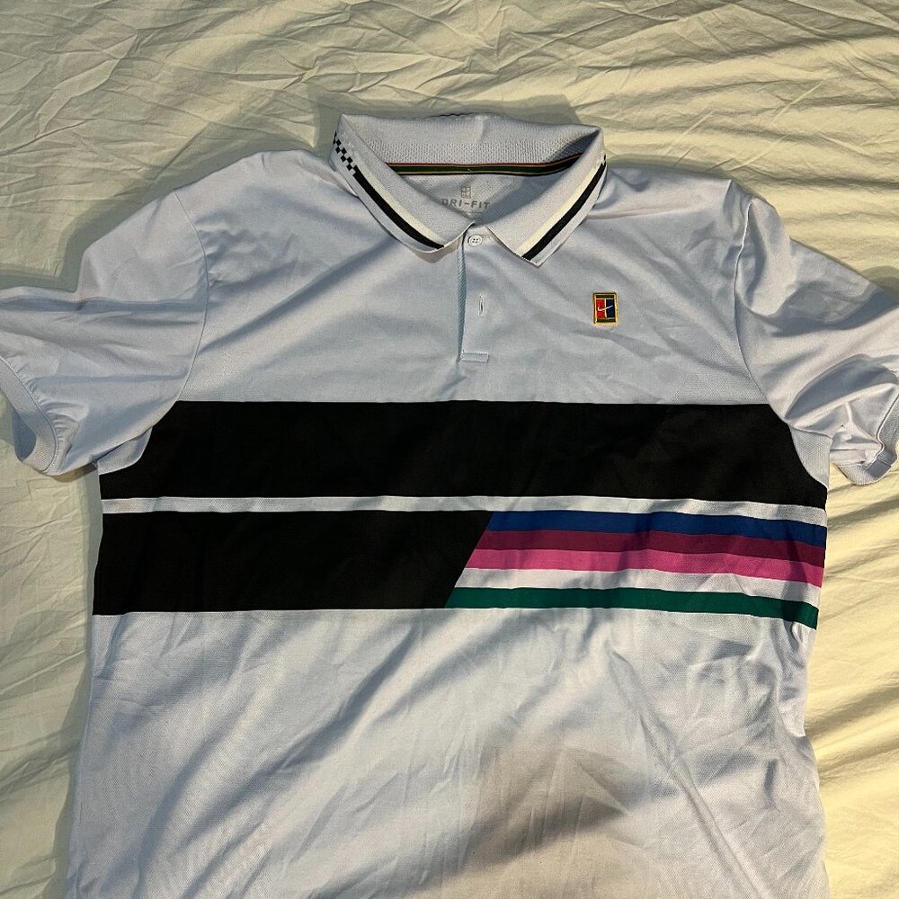 Mens Nike Court Advantage White Tennis Polo Size XL